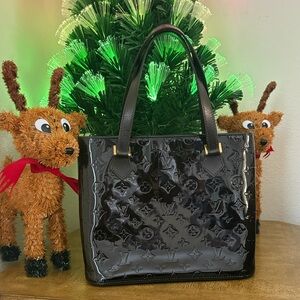 Louis Vuitton Vernis Huston Shiny Black Tote Bag